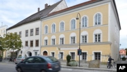 FILE - This is an exterior view of Adolf Hitler's birth house in Braunau am Inn, Austria. It will be turned into a base for a charity.