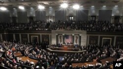 President Barack Obama delivers his State of the Union address on Capitol Hill in Washington, January 24, 2012.