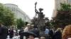 资料照：以1989年天安门广场民主女神像为原型的华盛顿共产主义受难者纪念碑。