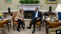 APTOPIX Obama Germany Merkel