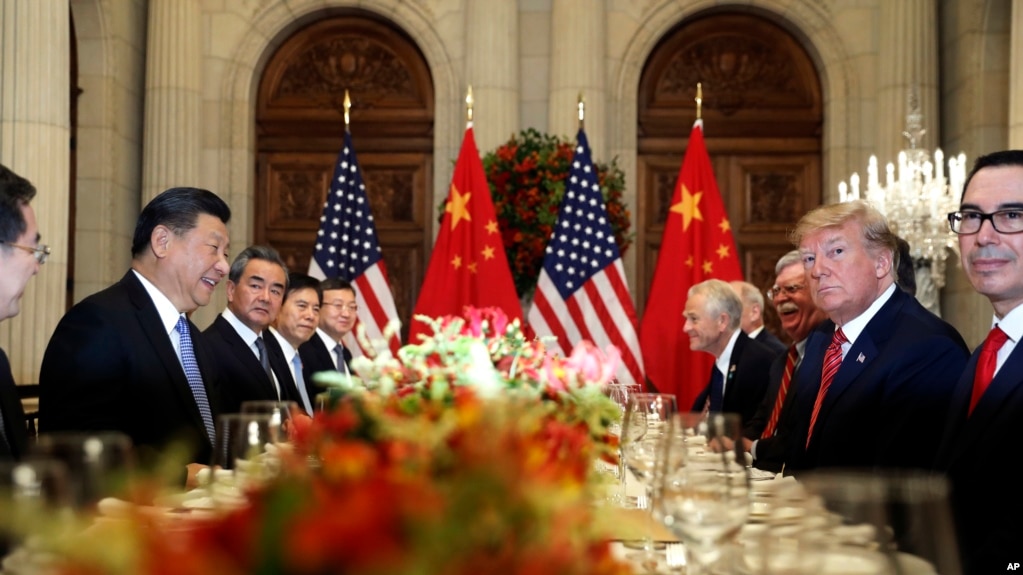 Hai nhà lãnh đạo Mỹ-Trung tại cuộc gặp hồi tháng 11 năm 2018 ở Argentina