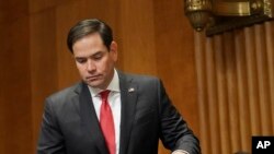 El senador republicano por Florida Marco Rubio participó en la audiencia de la Comisión de Relaciones Exteriores del Senado de EE.UU. el martes, 14 de noviembre de 2017.