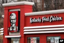 FILE - A KFC restaurant is seen in Pittsburgh, Pennsylvania, Feb. 23, 2018.