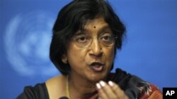 Komisaris Tinggi PBB untuk HAM Navi Pillay mengatakan PBB memiliki bukti Korut menahan hampir 200.000 orang di kamp-kamp yang dipenuhi aksi penyiksaan, perkosaan dan kerja paksa (foto: dok).