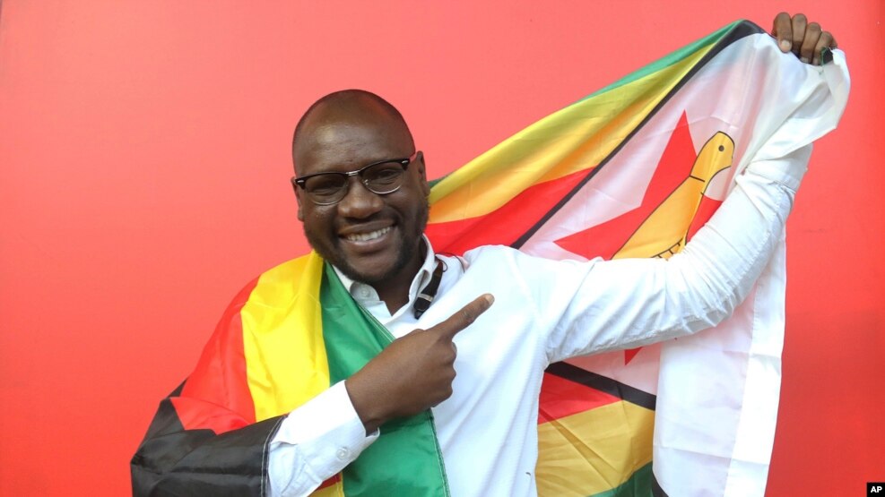 FILE - Evans Mawarire, seen in this May. 3, 2016 file photo, faces up to 20 years in prison for organizing protests against President Robert Mugabe in New York