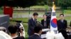 South Korean Foreign Minister Yun Byung-se speaks during unveiling of memorial monument, Rangoon, June 6, 2014.