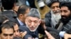 Afghan President Hamid Karzai departs last day of the Loya Jirga, Kabul, Nov. 24, 2013.