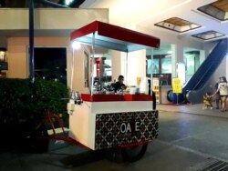 Gerobak Oase Coffee di Malioboro, Yogyakarta kini hanya buka di akhir pekan karena sepi. (Foto: Courtesy/Rina/Komunitas Kopi Nusantara)