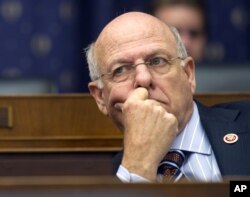 FILE - Rep. Steve Pearce, R-N.M., listens during a hearing on Capitol Hill in Washington, Feb. 11, 2014.