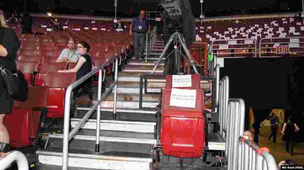 Nearly 5,000 delegates are attending the Democratic National Convention at the Wells Fargo Arena, where every seat is put to use for prime-time evening programs, in Philadelphia, July 26, 2016.