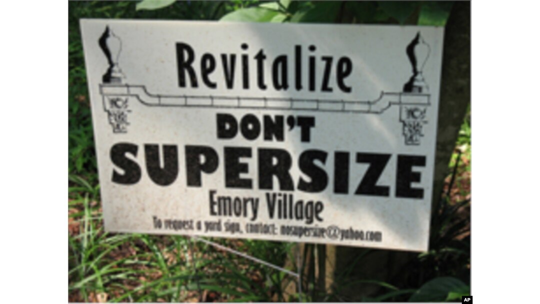 A sign like this will likely not be enough to stop someone from constructing a super-sized house.