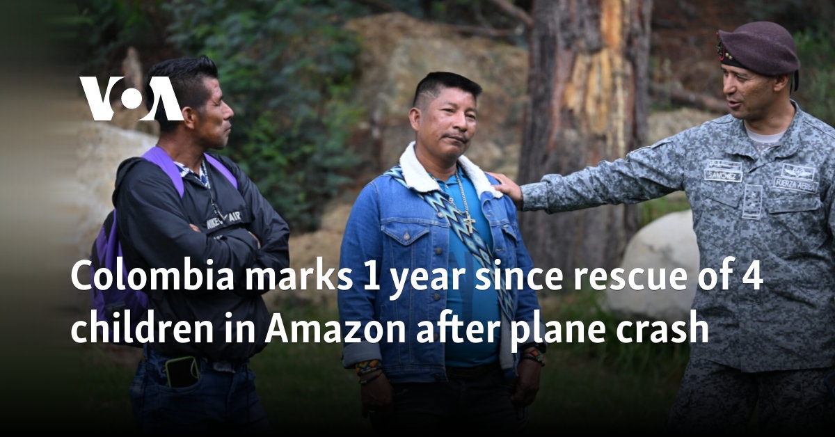 Colombia marks 1 year since rescue of 4 children in Amazon after plane crash