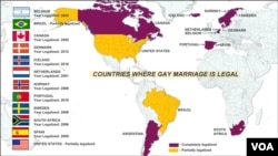 Countries where gay marriage is legal