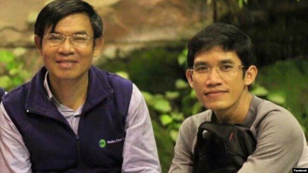 អតីតអ្នកសារព័ត៌មានវិទ្យុអាស៊ីសេរីពីររូប ដែលត្រូវបានអាជ្ញាធរឃាត់ខ្លួន (រូបថតទាញពីទំព័រហ្វេសប៊ុក COMFREL)