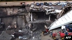 An image grab taken from footage released by the Kenyan military on Sept. 26, 2013 shows the extent of the damage to Nairobi's Westgate Mall after the four-day siege. 