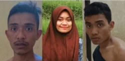 Rosmini (tengah, foto: facebook/privat) di antara kedua kakak kandung yang menghabisi nyawanya, Rahman (kiri) dan Suyanto (kanan). (Foto: courtesy/dok)