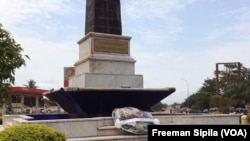 Monument des Martyrs à Bangui, l'une des oeuvres artistiques qui ont survécu à la crise.