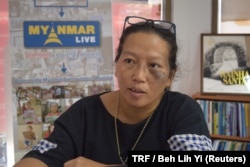 Patima Tungpuchayakul from Thai advocacy group, the Labor Rights Promotion Network Foundation, speaks during an interview in Samut Sakhon, Thailand, March 25, 2018.