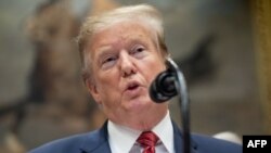 FILE - U.S. President Donald Trump speaks in the Roosevelt Room of the White House in Washington, March 5, 2019. 