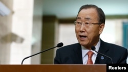 Ban Ki-moon à Genève, en Suisse, le 29 février 2016.