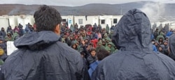 Bihać - Refugees and migrants protesting in camp Lipa during winter time - January 3rd 2021