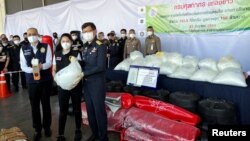 Pihak berwenang Thailand berhasil mencegat lebih dari 193 kilogram amfetamin tujuan Australia di pelabuhan Bangkok, Kamis (23/12). 