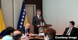 Predsjedavajući Vijeća ministara BiH Denis Zvizdić prezentuje podatke rada Vijeća ministara BiH u protekle tri godine, apil 2018. godine