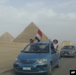 Patriotism is on full display, as the pyramids reopen.