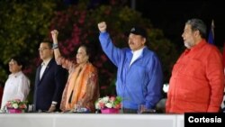 Daniel Ortega, durante un encuentro con los Cancilleres del ALBA, el 9 de noviembre de 2018.