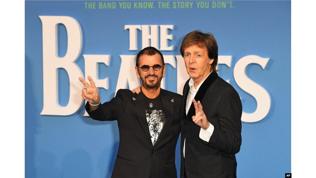 Ringo Starr, left, and Paul McCartney at the London premiere of "The Beatles: Eight Days A Week - The Touring Years," Sept. 15, 2016.