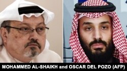 Mendiang jurnalis Jamal Khashoggi (kiri) dan Putra Mahkota Arab Saudi Mohammed bin Salman 