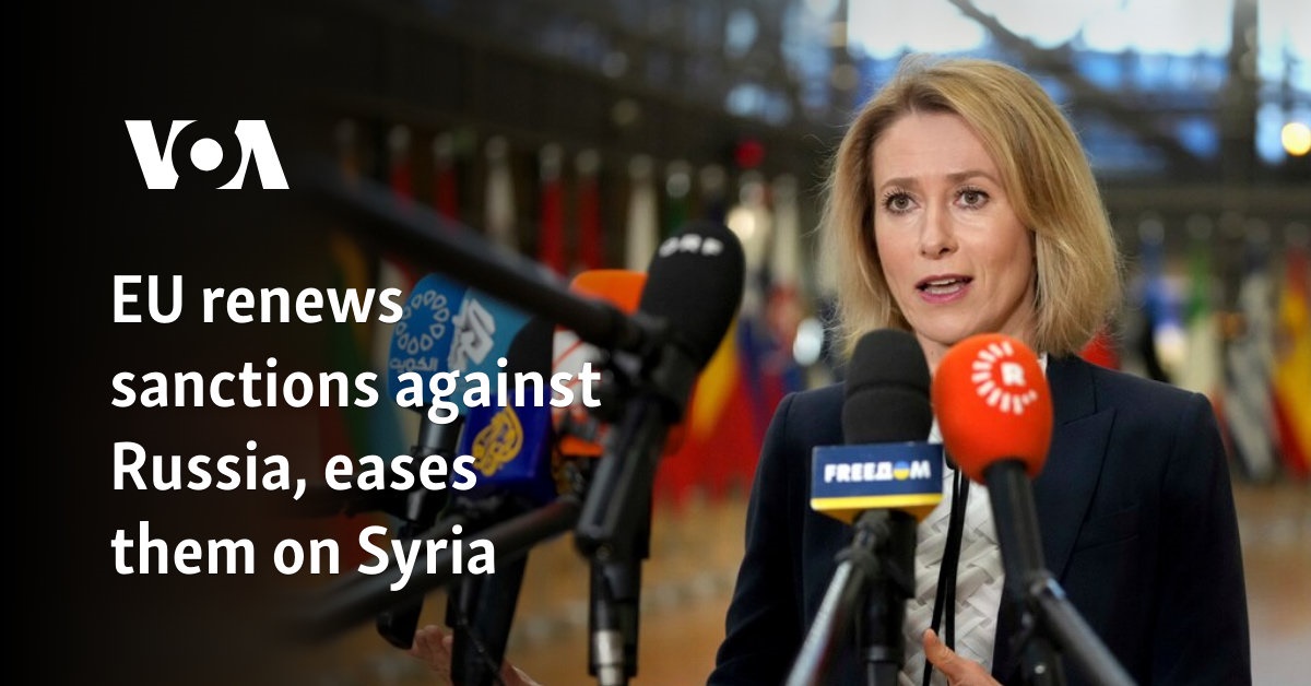 EU renews sanctions against Russia, eases them on Syria