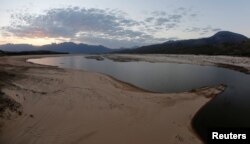 A general view of the dried up Theewaterskloof dam near Cape Town, South Africa June 2, 2017.