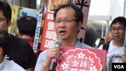 香港支聯會副主席蔡耀昌 (美國之音 湯惠芸拍攝)