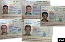 Pasaportes confiscados a sirios detenidos en Honduras. Nov. 18, 2015