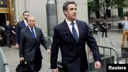 Michael Cohen, former lawyer for President Trump, leaves federal court in Manhattan, May 30, 2018. 