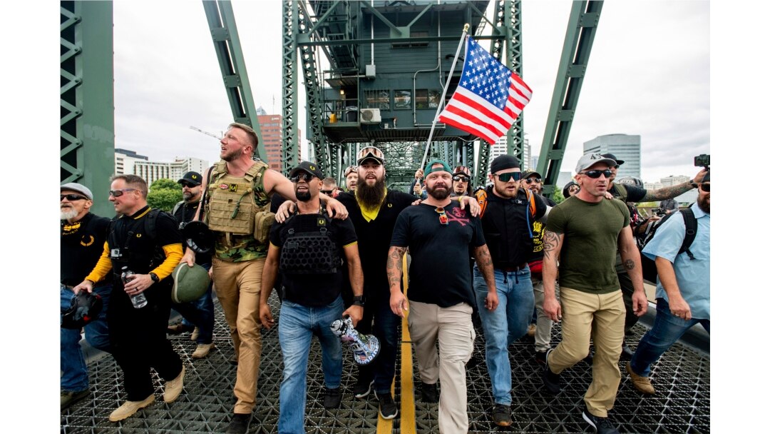 "Proud Boys" Portlend shahrida namoyishda, 17-avgust, 2019