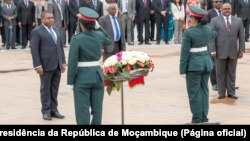 Filipe Nyusi, le président du Mozambique, lors d'une cérémonie, le 19 octobre 2016.