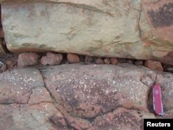 One of the lava flows analyzed in the study, from the shore of Australia's Beasley River is shown in this image released May 9, 2016. (Courtesy Sanjoy Som/University of Washington)