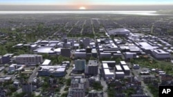 An undated artist impression shows the Christchurch downtown projects planned for a new-look after the New Zealand city was reduced to rubble by an earthquake in 2011, July 30, 2012. 