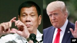 菲律賓總統杜特爾特(左)與美國總統川普(右)合成照。