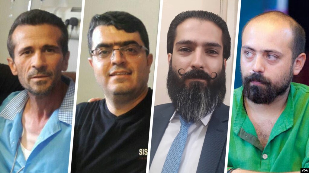 از راست: مجید آذرپی، امیرسالار داوودی، اسماعیل عبدی، جعفر عظیم‌زاده