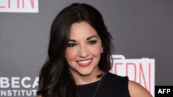 FILE - Ana Villafane, shown at the New York premiere of "The Intern" at the Ziegfeld Theater, Sept. 21, 2015, portrays singer Gloria Estefan in "On Your Feet." 