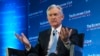 Federal Reserve Board Chair Jerome Powell talks with Carlyle Group co-CEO David Rubenstein during the Economic Club of Washington luncheon, in Washington, Jan. 10, 2019. 