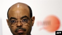 Ethiopian Prime Minister Meles Zenawi 16 Dec 2009 (file photo)