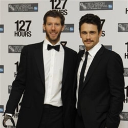 Climber Aron Ralston, left, and actor James Franco