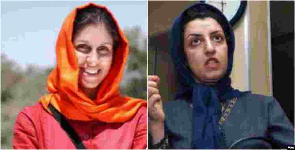  نازنین زاغری و نرگس محمدی زندانی در ایران زندانی هستند. آنها در اعتراض به بی عدالتی از امروز اعتصاب غذای خود را آغاز کردند.