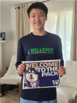 David sewaktu terima surat diterima masuk kuliah di University of Washington.