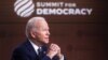 Presiden AS Joe Biden membuka KTT Demokrasi secara virtual di Gedung Putih, Kamis (9/12). 