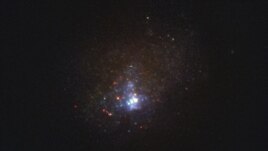 The Kinman Dwarf galaxy, also known as PHL 293B, taken with the NASA/ESA Hubble Space Telescope’s Wide Field Camera 3 in 2011, before the disappearance of the massive star. (Image Credit: NASA, ESA/Hubble, J. Andrews (U. Arizona)